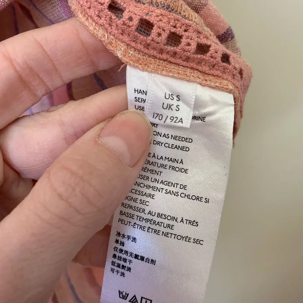 Anthropologie Maeve Anthropologie Striped Linen Blend Shirt Size Small - Picture 6 of 9